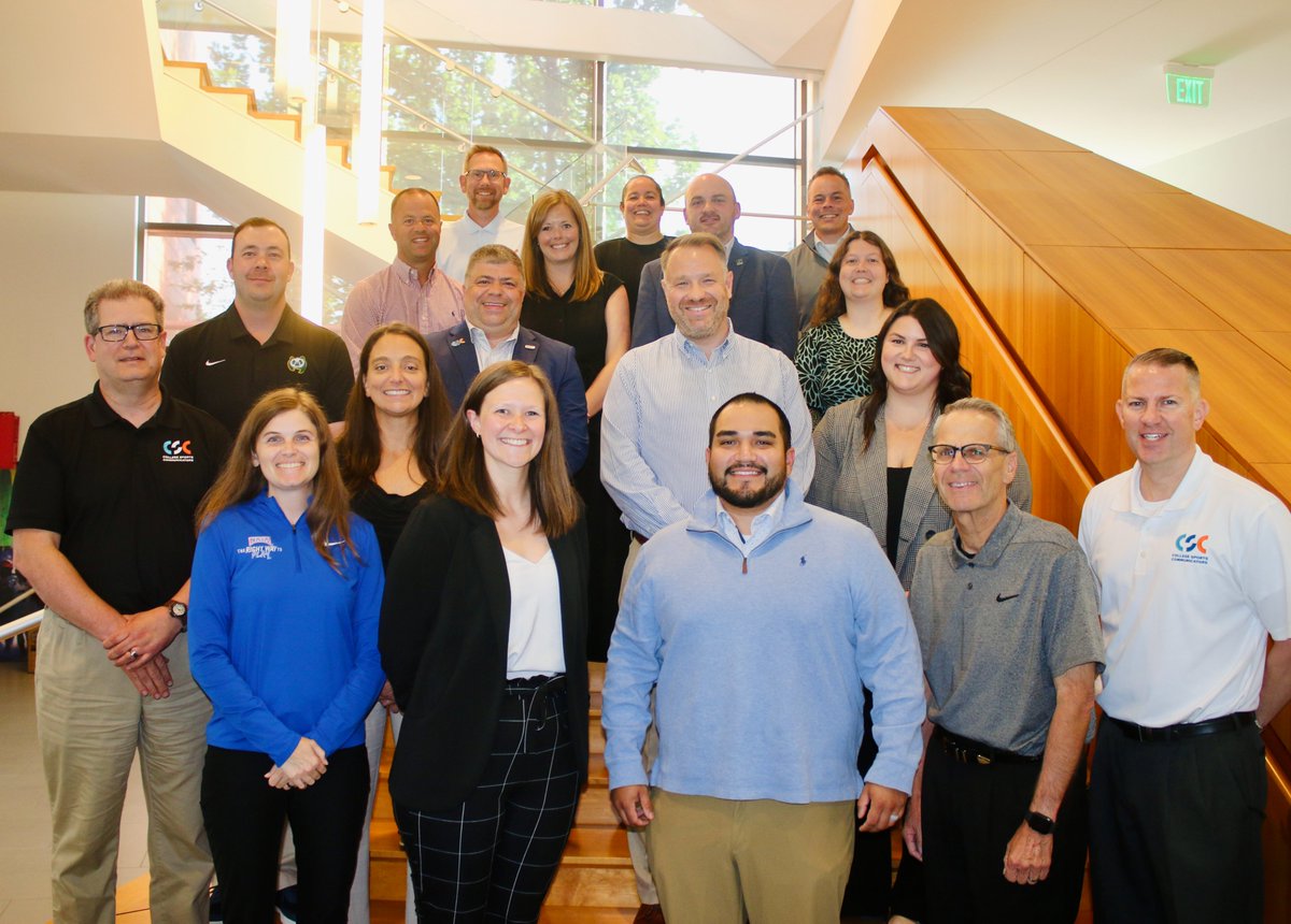 CollSportsComm's tweet photo. Thank you to the @bigten for hosting the CSC Executive Board, Advisory Council and national staff for our annual in-person summer last week in Chicago. With representation from every division and led by President @Matt_Panto, we focused on setting our priorities and themes for 2026-27. 

Topics included: 
➡️ Priorities & themes for 26-27 
➡️ When & how CSC uses a public leadership voice  
➡️ Membership goals  
➡️ Financial review and updates 
➡️ Governance, comms strategy and ops 
➡️ Identifying & enhancing strategic partnerships