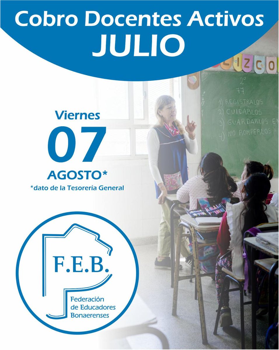 udeblaplata's tweet photo. 🔴 Cobro #Activos 🔴
🗓️ #Julio
#udeblaplatapresente
💜💜💜💜 https://t.co/88pRhJGnHw