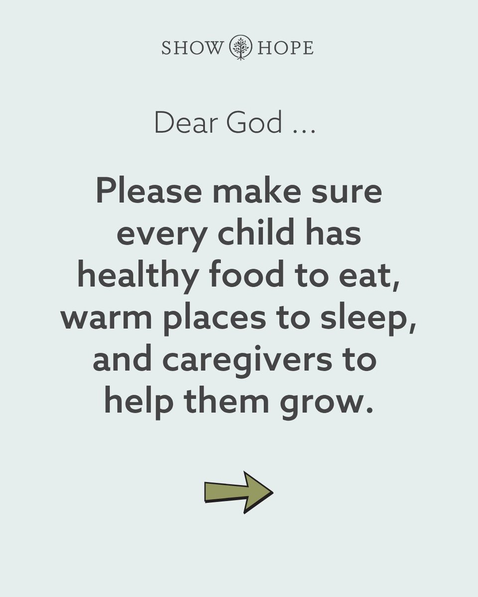 ShowHope's tweet photo. There are millions of children around the world waiting to know the love, security, and permanency of a family. Each one of them bears the image of God. This month, we’re inviting you to pray with your own kids for these children—one simple prayer at a time. Swipe to get started. https://t.co/rRjr3AyeIk