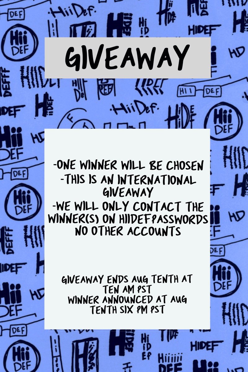 hiidefpasswords's tweet photo. !!!GIVEAWAY!!!

1 winner will get Faces of Def pin set! 

HOW TO ENTER: 
-Repost and like this post
-you must be following @hiidefpasswords 
-comment the name of your favorite monster 

Giveaway ends 8/10 at 10am pst and winners will be announced 8/10 at 6pm pst -Ris ✌🏼 https://t.co/fXryoY5ArR