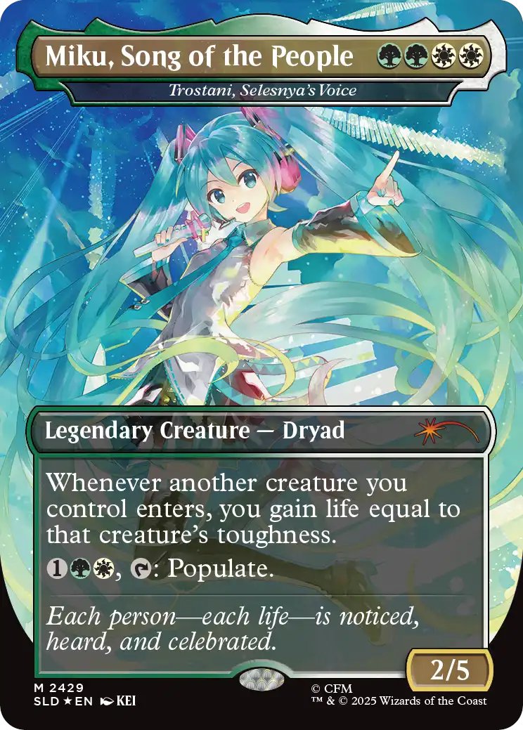 Other_casT01's tweet photo. 【楽天ブックス】『『Secret Lair Commander Deck: Hatsune Miku』受注生産決定！

🛒商品検索結果：
https://t.co/shZQ6GYYAA

⏰受注開始：2026/08/11 12:30~
⚠️受付期間：開始から24時間

なんと！
今回確実に初音ミク統率者デッキが購入できます✨
受注生産に踏み切ったのは英断ですね😭

MTG
PR https://t.co/iw1u0y1oFh