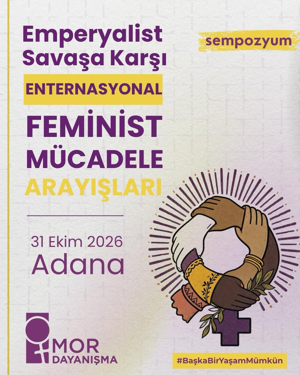 MorAnkaraa's tweet photo. Enternasyonal feminist sempozyumda buluşuyoruz! 

Emperyalist savaş politikalarına karşı enternasyonal feminist mücadele arayışlarını, komşu ülkelerdeki kadın hareketlerinin deneyimlerini ve ihtiyaçlarını konuşmak için bir araya geliyoruz. https://t.co/SqIJHSRMI5