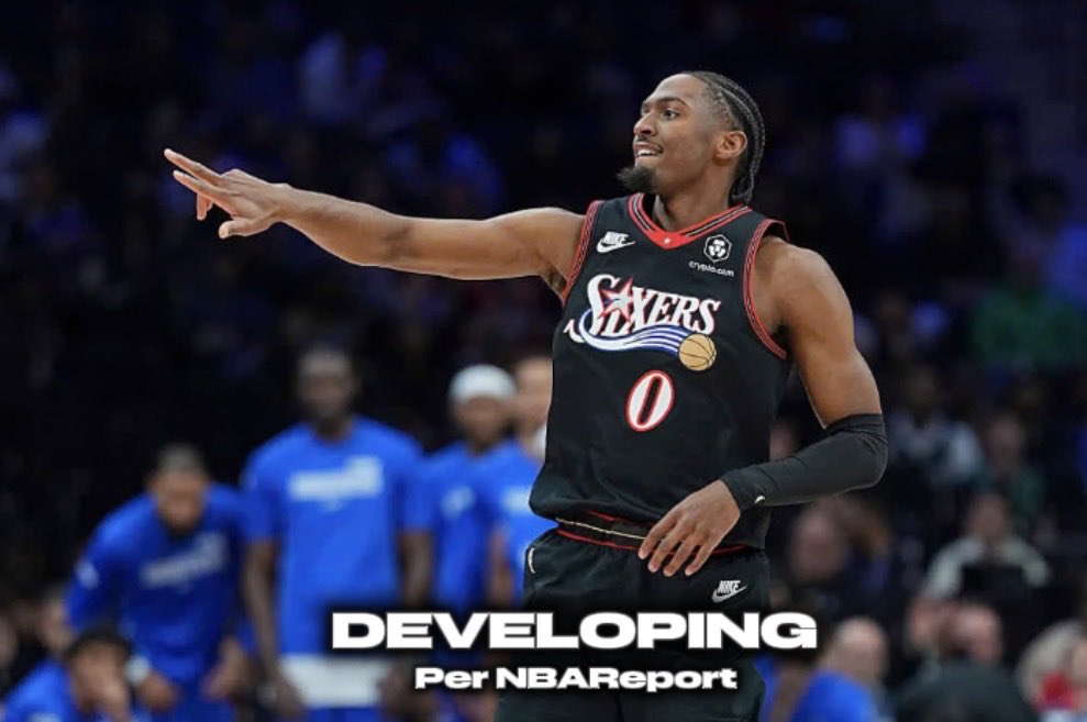 NBAReportccb's tweet photo. Developing : Tyrese Maxey who is one of the best scoring point guards in the NBA is up for a extension in 2028 and the Philadelphia Seventy-Sixers are willing to reward Maxey for his play and expect big things in this upcoming year , a contract extension that is on the table is a , 4 year -$301 Million Dollar Deal , but the most likely outcome is that Tyrese Maxey and the Seventy-Sixers will get a deal done that is 5 years - $389 Million Dollar Deal pending an All-NBA Selection, per Reports