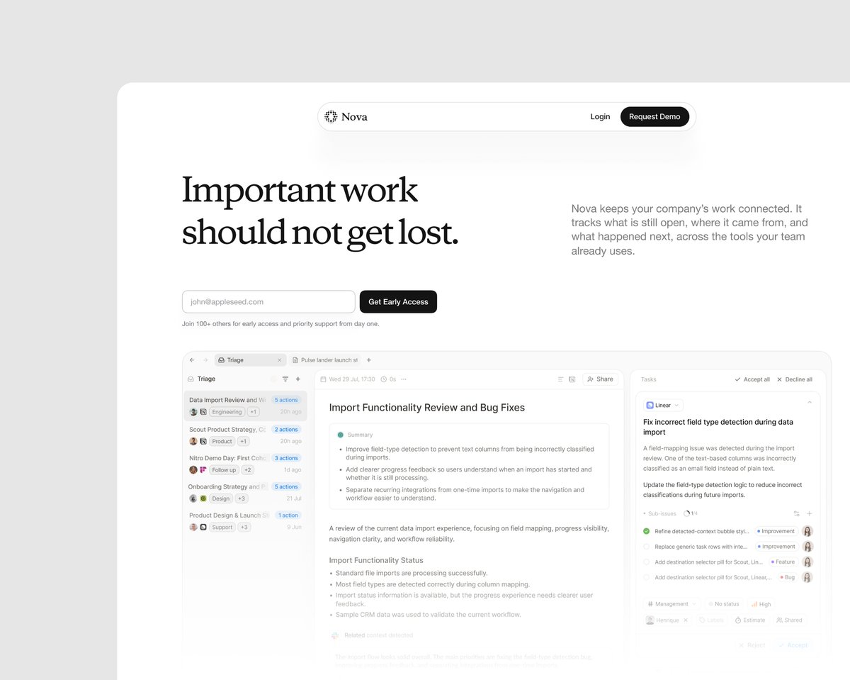 uxmiles's tweet photo. We rebranded our landing page on @trynovaio in less than 24h, thoughts? https://t.co/bbRpFoBu1d