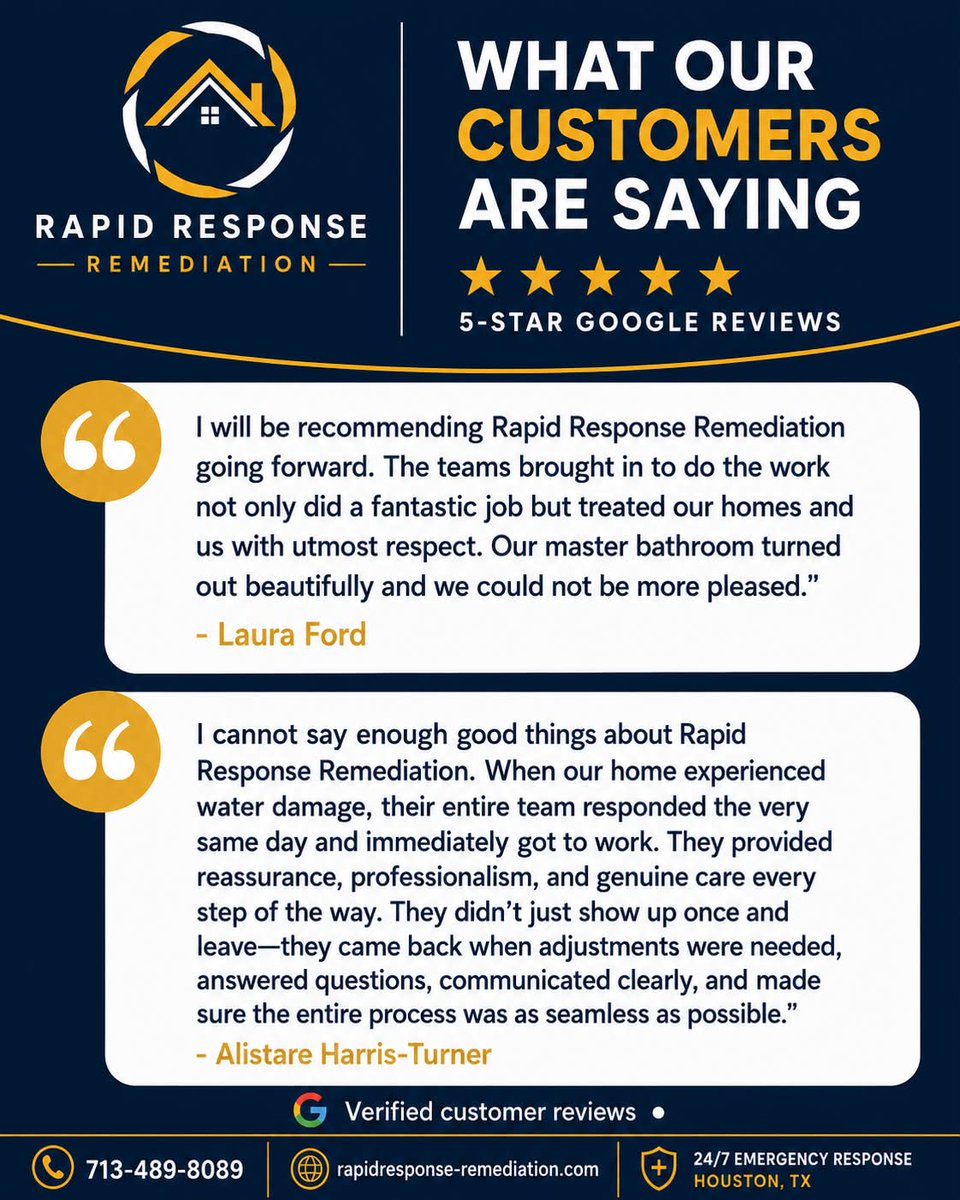 RRRemediation's tweet photo. What is all about! We love providing the best service in the city 💪

📞 713-489-8089 
🌐 https://t.co/hGTAz3NOt1

#RapidResponseRemediation #HoustonRestoration #GoogleReview #RestorationCompany #HoustonTX https://t.co/aq46vu0vPZ