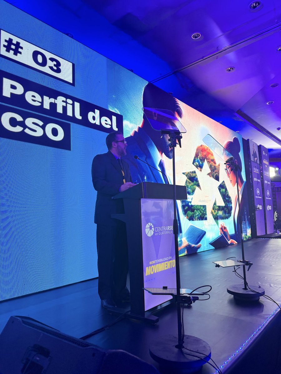 CentraRSE's tweet photo. Pablo Leidi, director de Sustenomics, presenta los principales hallazgos del estudio CSO Monitor Guatemala: Liderazgo en Sostenibilidad en Guatemala.
#SemanaSostenibilidad2026 #CentraRSE #Guatemala #Sostenibilidad #SostenibilidadEnMovimiento https://t.co/et34LAi3Ce