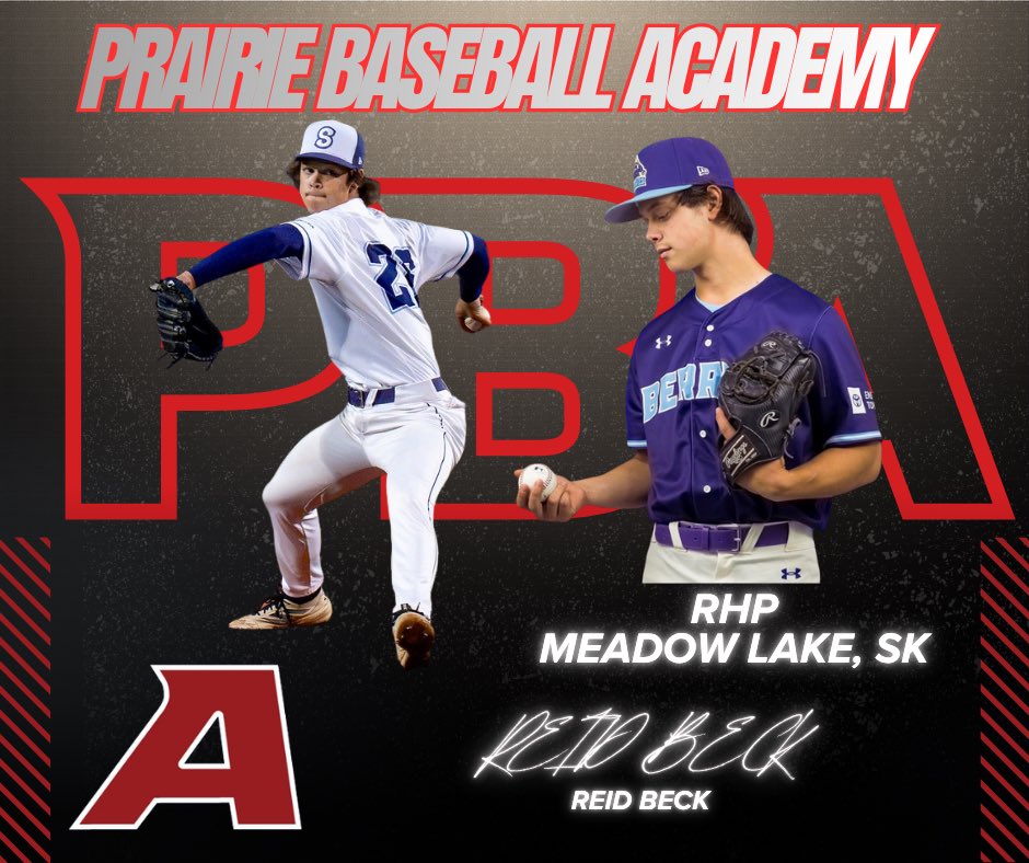 PrairieBaseball's tweet photo. We would like to welcome RHP Reid Beck from Meadow Lake, SK and the Saskatoon Berries Academy. Welcome to our family Reid. #earntheA https://t.co/Mmz90KdUZA