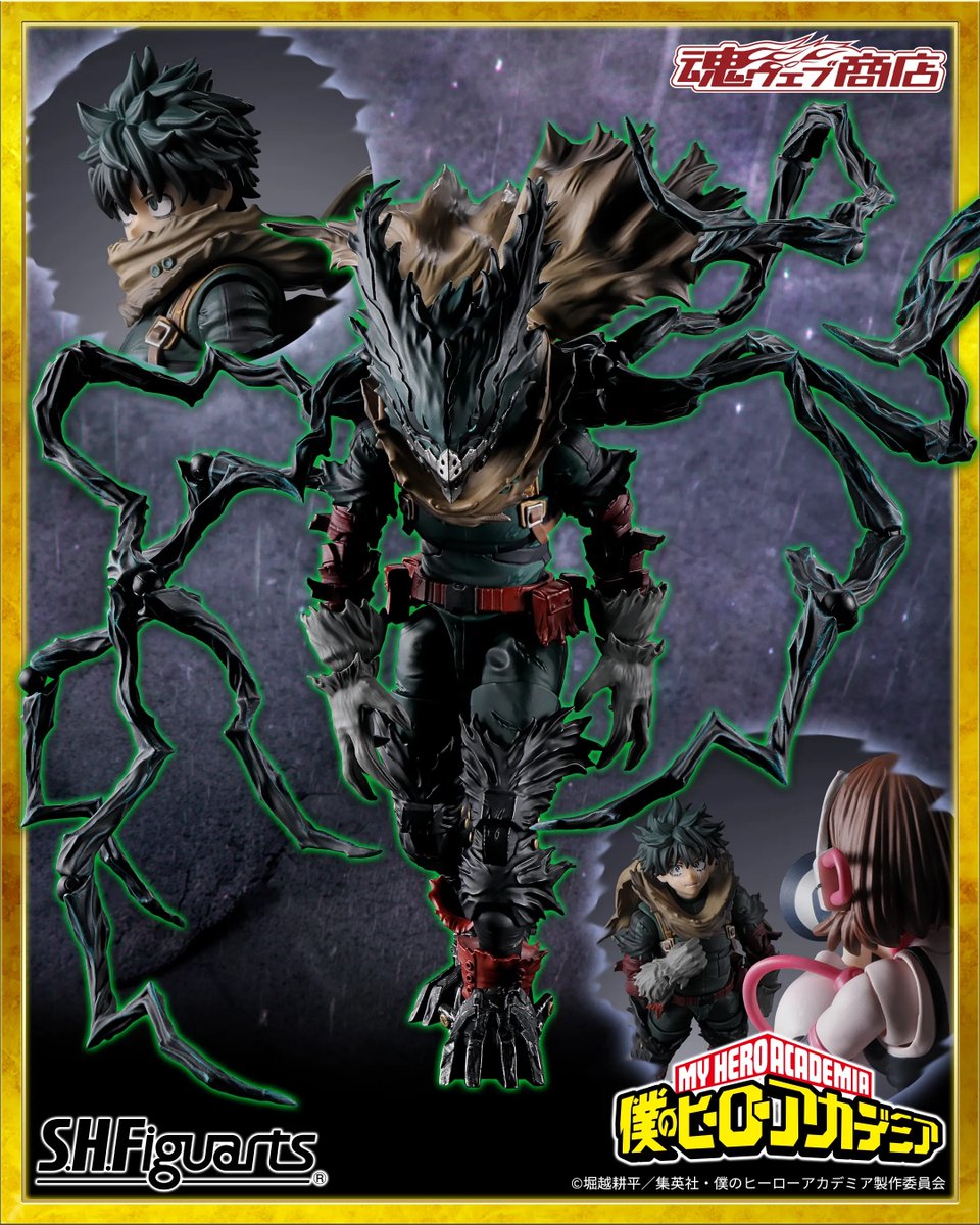 t_features's tweet photo. 「S.H.Figuarts 黒デク【2次：2027年3月発送分】」商品ページ公開
 📌https://t.co/F87xtT2Y6L

戦闘で傷を負ったコスチュームのディテールや汚れを精密な造形と彩色で再現。
魂ウェブ商店にて8月5日16時より予約受付開始
#heroaca_a #ヒロアカアーツ #t_shf https://t.co/qdhogD83TY