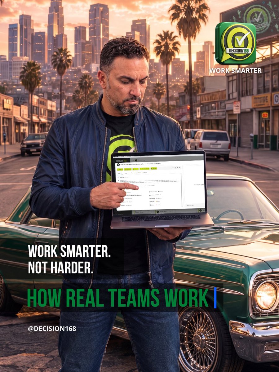 decision168's tweet photo. Work smarter. Not harder. #HowRealTeamsWork.
Try #DECISION168 Free Today
https://t.co/lRkgTBhJQV
#DECISION168 #Efficiency #Simplify #OperationsManagement https://t.co/RcGi9i8p1U