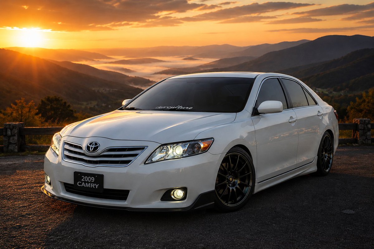 revscaler21's tweet photo. 🎉 Happy Anniversary to the 2009 Toyota Camry! 🚗
A perfect blend of reliability, comfort, and timeless design, the 2009 Camry became one of the world's most trusted family sedans. Even today, it remains a favorite among enthusiasts and daily drivers alike. ❤️ https://t.co/LCkkj29YoU
