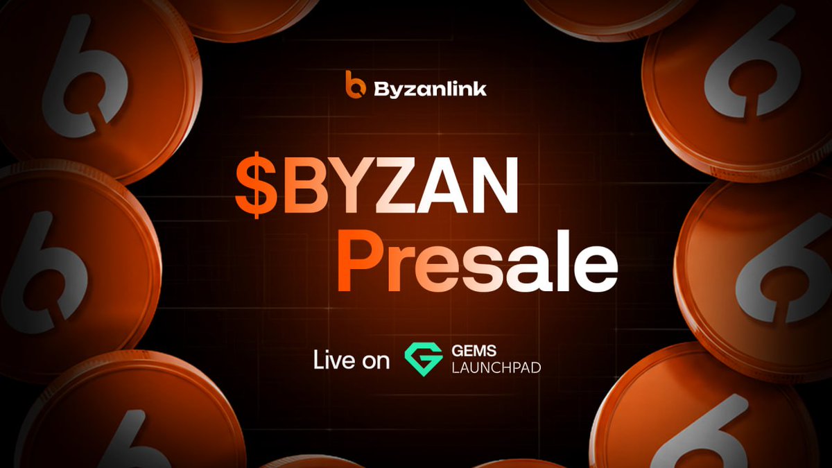 byzanlink's tweet photo. The $BYZAN Presale Round 1 is live on @Gems_Launchpad.

Be part of the infrastructure bringing institutional assets onchain.

Participate: https://t.co/3gxMTheUKC

Access Code: 1012278955 (required to participate) https://t.co/FdGlXjJ9k4