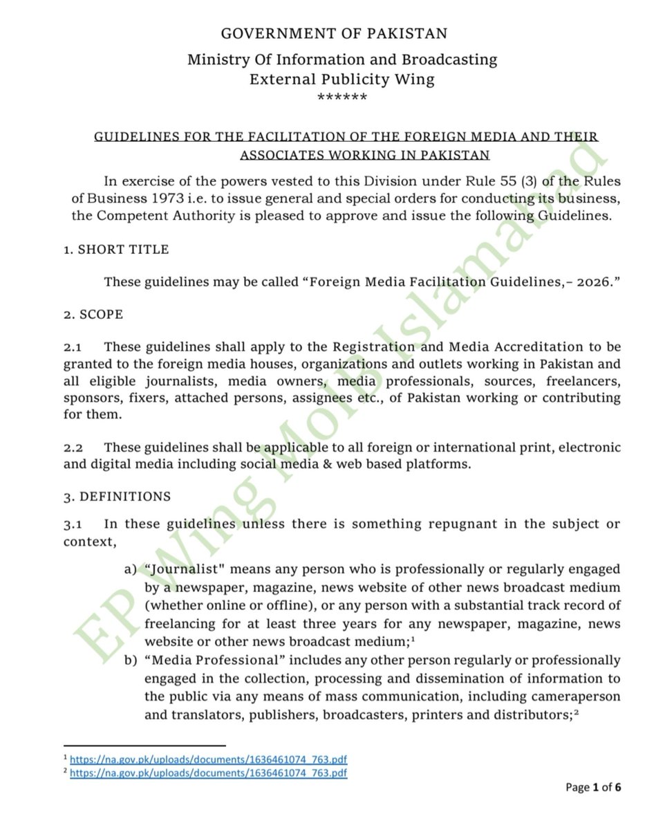 sidhant's tweet photo. Pakistan issues new guidelines for foreign media in the country. 

All foreign media personnel will now require a No Objection Certificate (NOC) from Pakistan govt to travel to any city outside
Islamabad, Lahore and Karachi for news coverage. https://t.co/gy2XykWahU