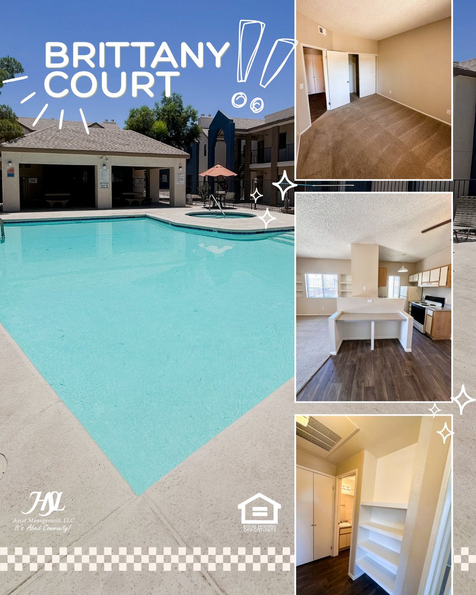 HSLBrittanyCrt's tweet photo. Discover our 1-bedroom options available on the first and second floors! Perfect for comfortable, convenient living. ✨🏡

#ItsAboutCommunity #HSLProperties #HSL #Arizona

HSL Asset Management, LLC.
[Equal Housing Opportunity] https://t.co/biAsDqHgoN