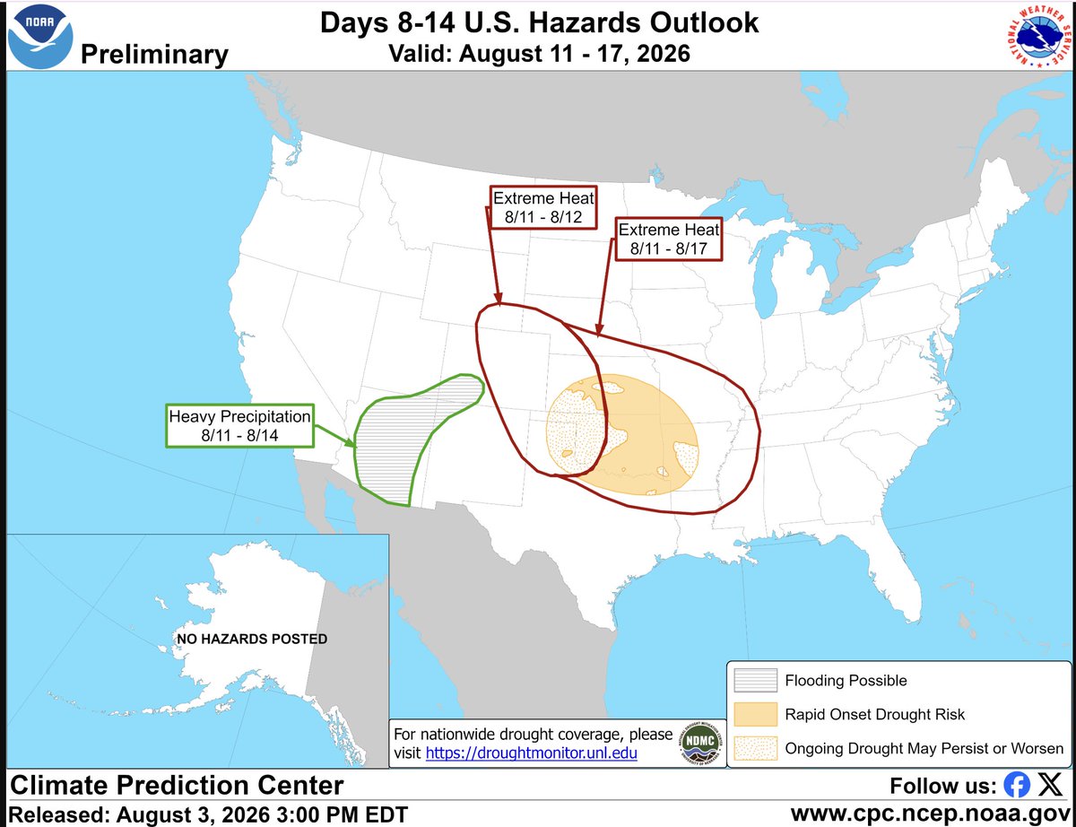CJWrobel's tweet photo. Better Days ahead for Central AZ as the Monsoon High should finally park itself north of us and weaken some by the end of the week. Mix in an easterly wave and we may be in business. TBD, as always. In the meantime, solid T-storm activity for the eastern 1/3 of AZ today. #azwx https://t.co/0geVF6pGNy
