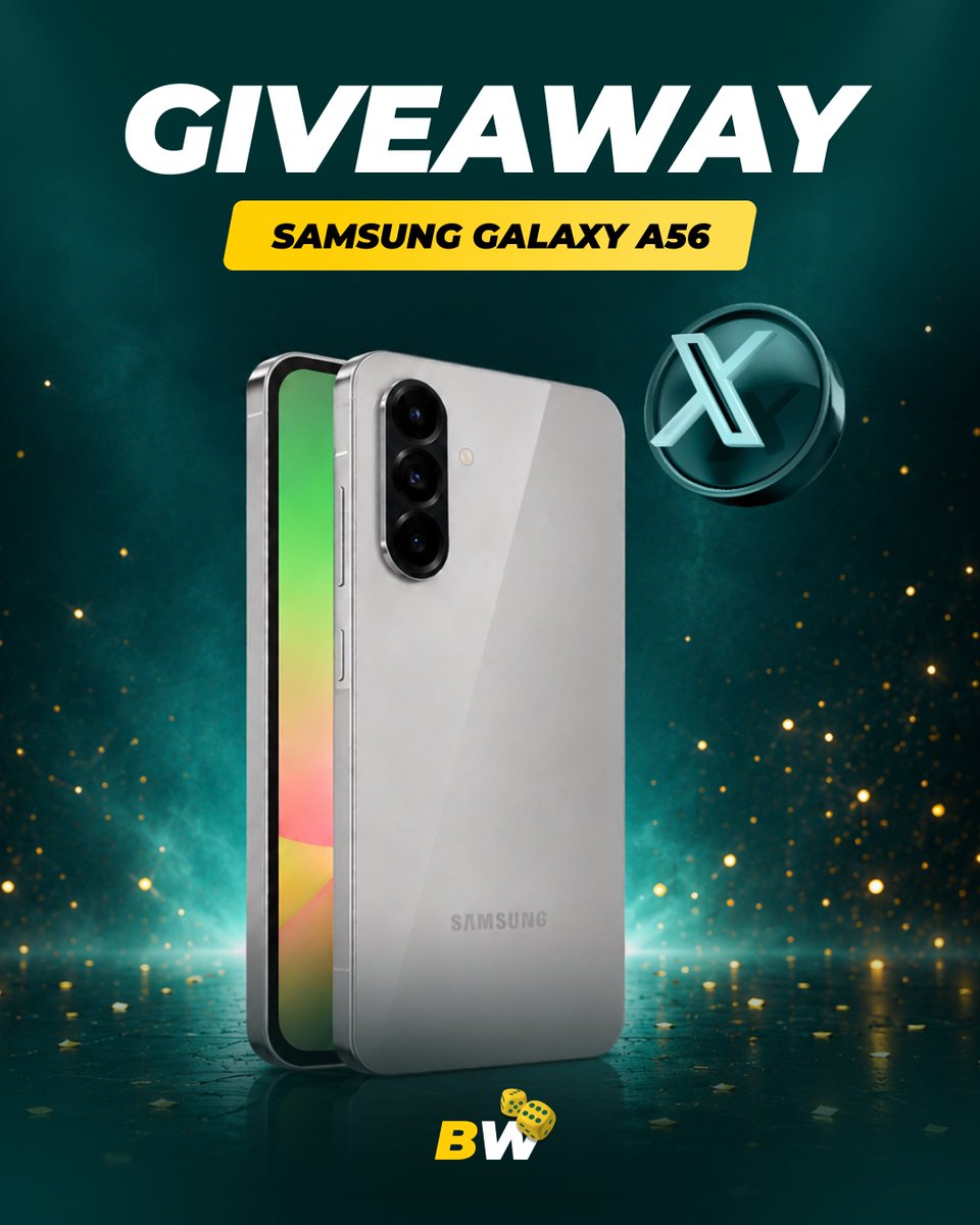 betwinner__eng's tweet photo. 🎁 GIVEAWAY — Samsung Galaxy A56! 🚀

Something special is coming your way! Want to upgrade your tech with a brand-new Samsung Galaxy A56? 📱✨ Join now and claim your chance to win! 🔥

How to enter:

Follow @betwinner__eng 👤

1. Like this post ❤️
2. RT 🔄
3. Tag 2 friends in the comments 👥💬

The winner will be announced on September 16! 🏆
Prize: Samsung Galaxy A56 brand-new, original device 🎁

Good luck, friend — may fortune pick YOU! 🍀🔥

#Giveaway #SamsungGalaxyA56 #TechGiveaway #Betwinner