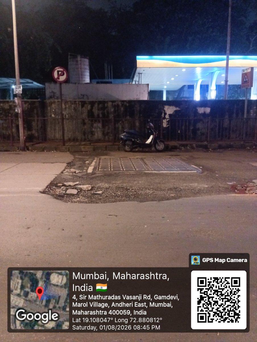 SiddiqueHu's tweet photo. Prompt action by @mybmc! Greatly appreciate R.E. Er. Nisha Dalvi (S.E., K/East Ward) for attending to and repairing the bad road patch on Sir Mathuradas Vasanji Rd, Marol Village within 24 hours of complaint. Thank you for ensuring road safety! 🙏
#BMC #KEastWard #MumbaiRoads https://t.co/53N5GvnCoM