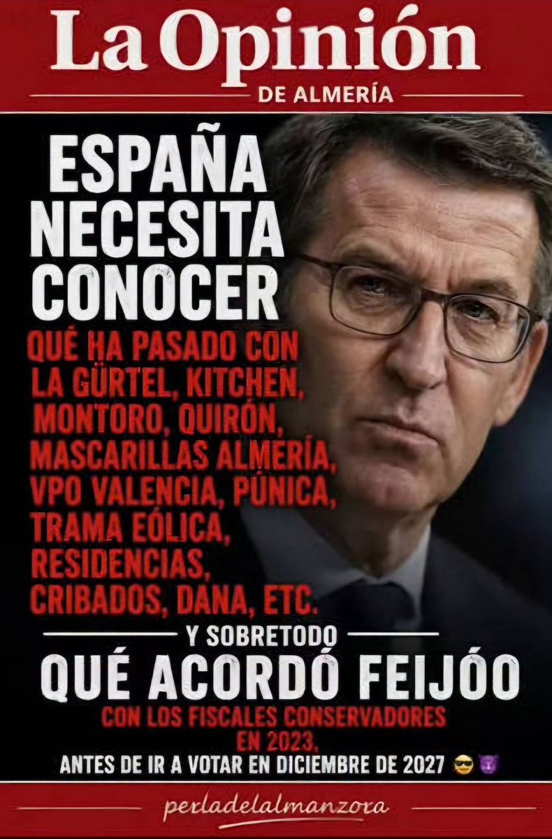 AlejandroAbadM's tweet photo. @NunezFeijoo Te encanta inventar problemas  para que no se hable de los áticos de tu jefa la presi de la @ComunidadMadrid ni te tus chanchullos.  ¡FARSANTE! https://t.co/SAhTaAkIqe