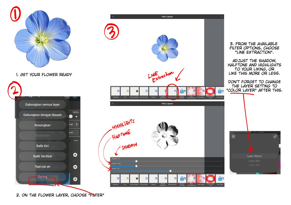 uib_justrfl's tweet photo. I'm not good at giving tutorial but this how I do the photobash thing on medibang. I hope this helps and forgive me if there's any errors at how I explain it. 💦

Btw you’re free to change and be creative at any step. ✨
You can also ask me if there's anything u dont understand. https://t.co/wemvzBP6FJ