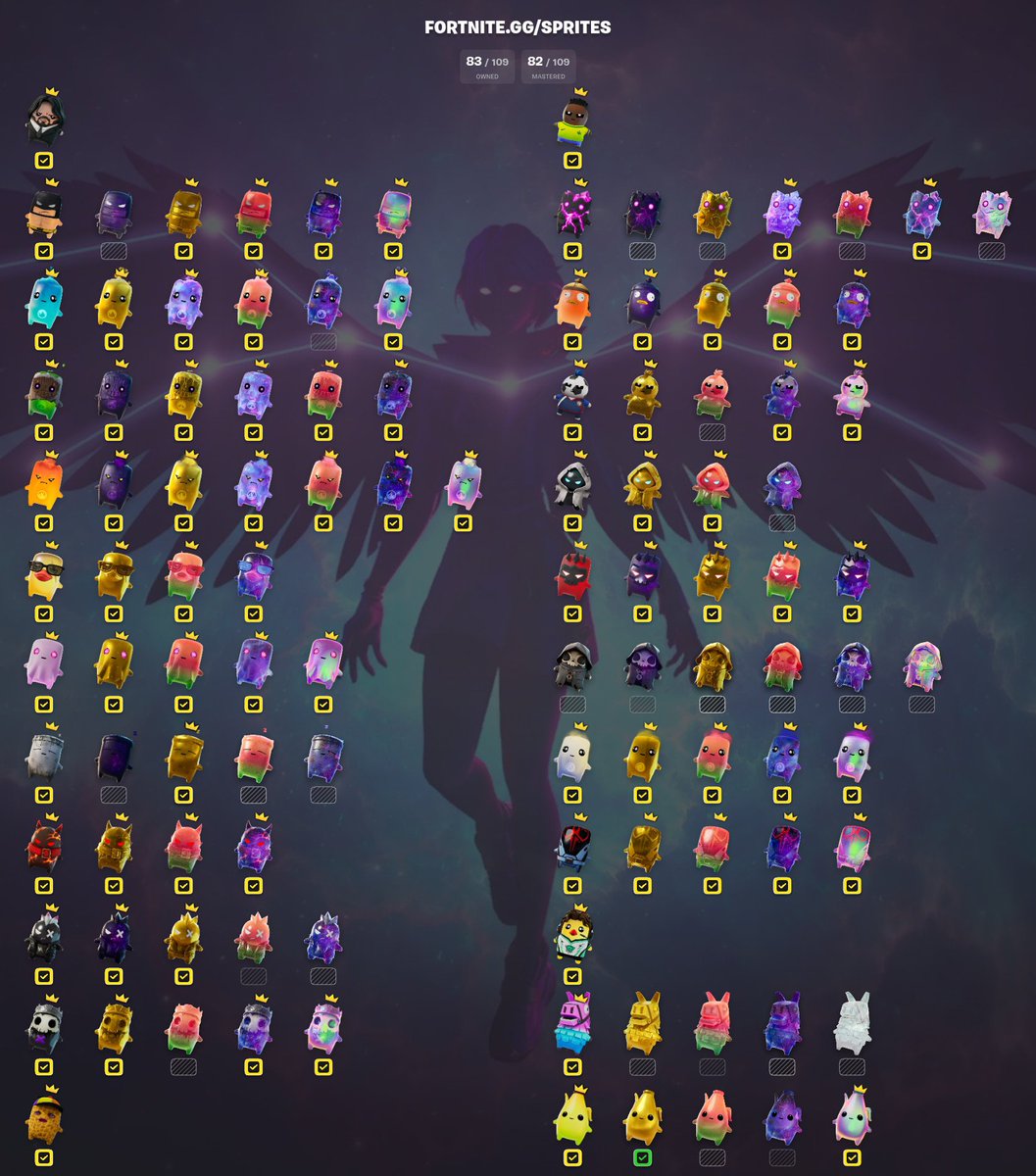 DR4C0_22's tweet photo. Bonjour, je recherche actuellement les esprits a votre gauche donc si quelqu'un veut bien m'échanger bah vous avez tout mes esprits à votre droite. 
#Fortnite #Sprite https://t.co/uaYV39M2uK