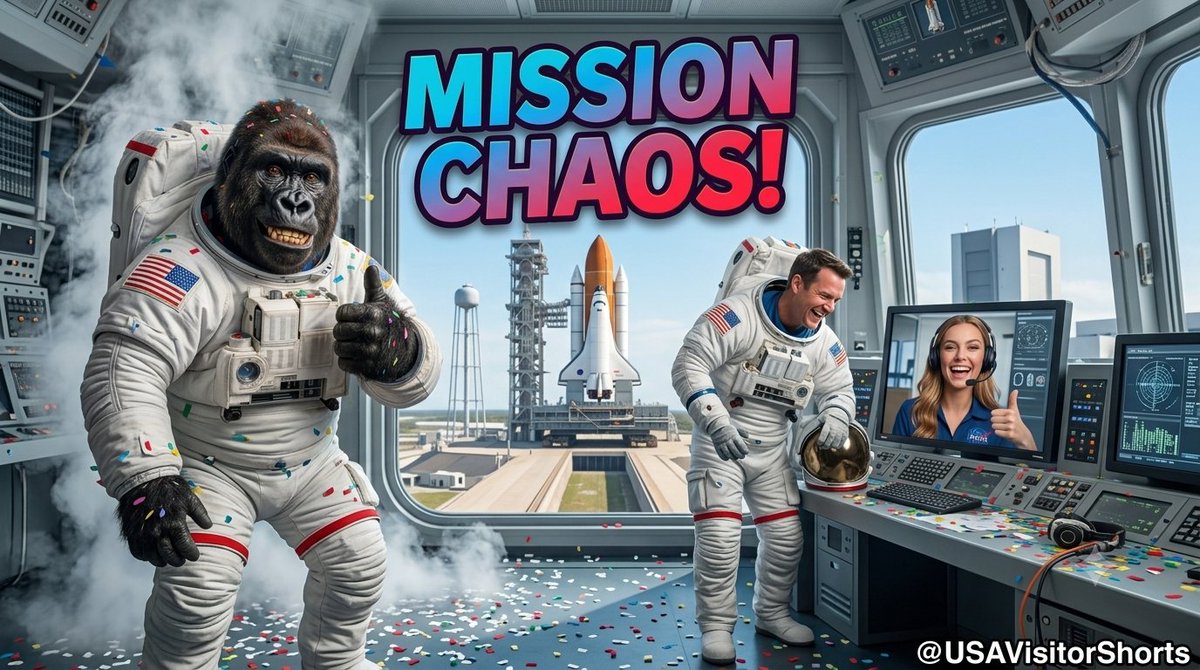 shafiq580bd's tweet photo. He Accidentally Launched A Rocket 😂

Click Here To Watch: https://t.co/q6rl9DceQ5

#TheGorilla #GorillaComedy #FunnyShorts #ViralVideo #AstronautFail #ComedyShorts #FunnyAnimals #AIComedy #ShortsViral #SpaceChaos https://t.co/axc1fXvX4d
