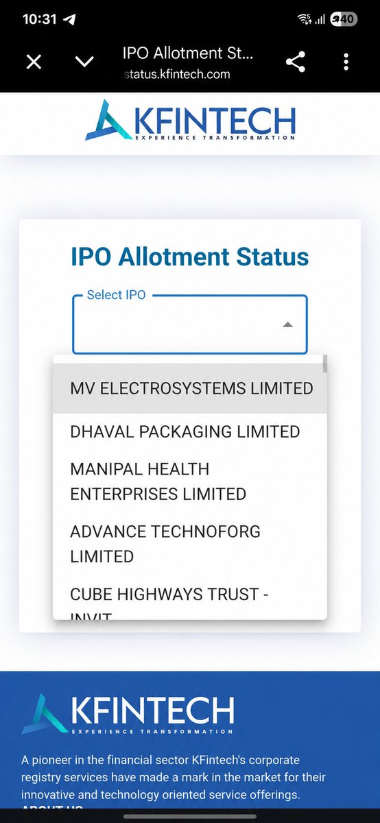 Kiccha0707's tweet photo. MV ElectroSystems IPO Out Now Check Fasssst 🏃‍♂️🏃‍♂️

Check your allotment Here:
👉https://t.co/U6e7L7Gr3m

#MVElectroSystems #IPO #IPOAllotment https://t.co/nK4BMKxSwW