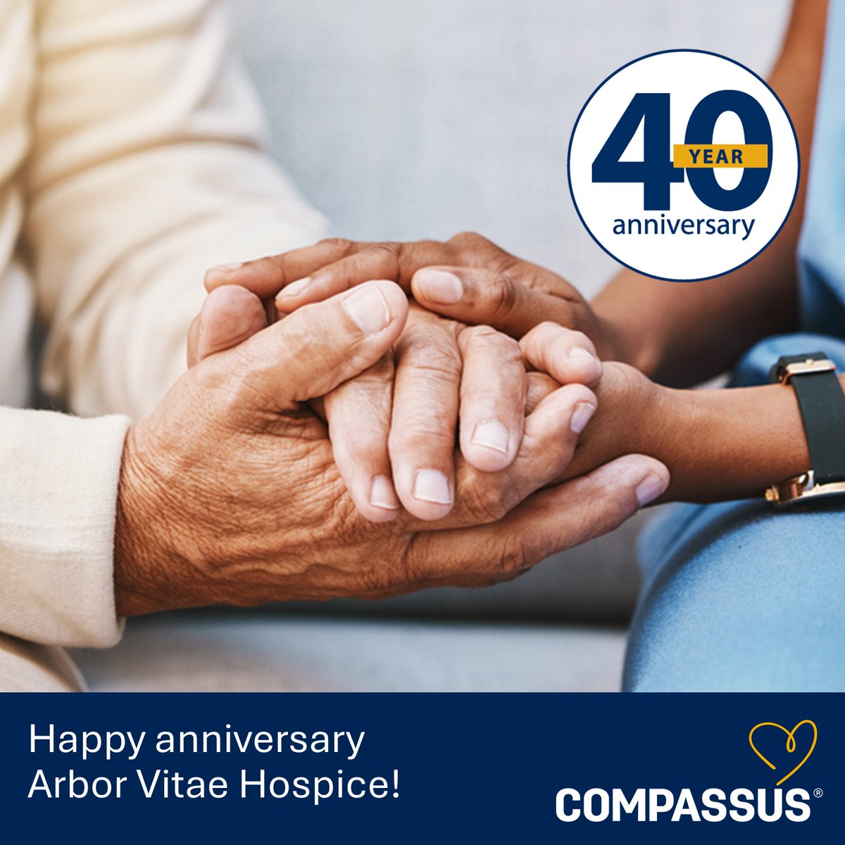 compassus's tweet photo. Congratulations to our Compassus hospice program in Arbor Vitae, WI, for celebrating its 40-year anniversary in August 🎉 

Thank you to everyone who has been part of our journey. Visit Arbor Vitae Hospice https://t.co/DDLDHAQp57.

#Compassus #Hospice #Anniversary #ArborVitaeWI https://t.co/1SiDN1h0bk