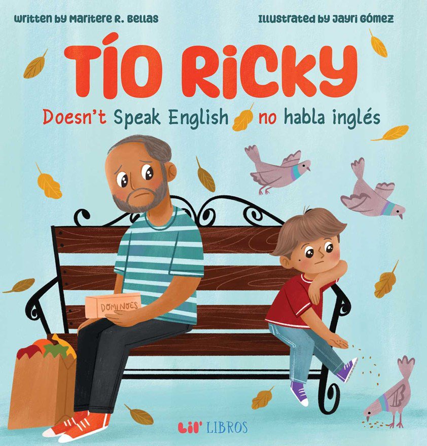 GoodReadsRonna's tweet photo. Tío Ricky's visit frustrates his nephew, who must accompany him + translate, until his bilingual skills help his uncle in an emergency making him appreciate his special gift. Written by @maritererbellas 
w/art by Jayri Gómez
 @lil_libros  #childrensbooks 
https://t.co/8zkIrqkflL https://t.co/mjxH6XLJQ2
