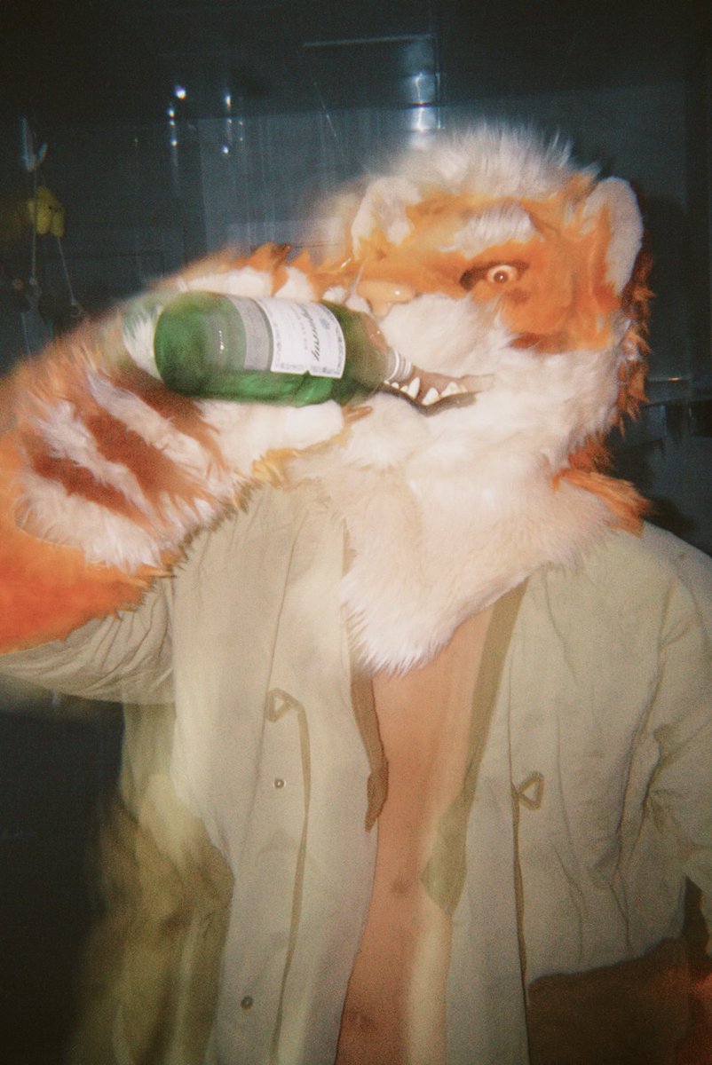 TigerHRMS's tweet photo. 虎虎喝酒，虎虎喝醉 #furry #fursuit https://t.co/G47zOVgiEV
