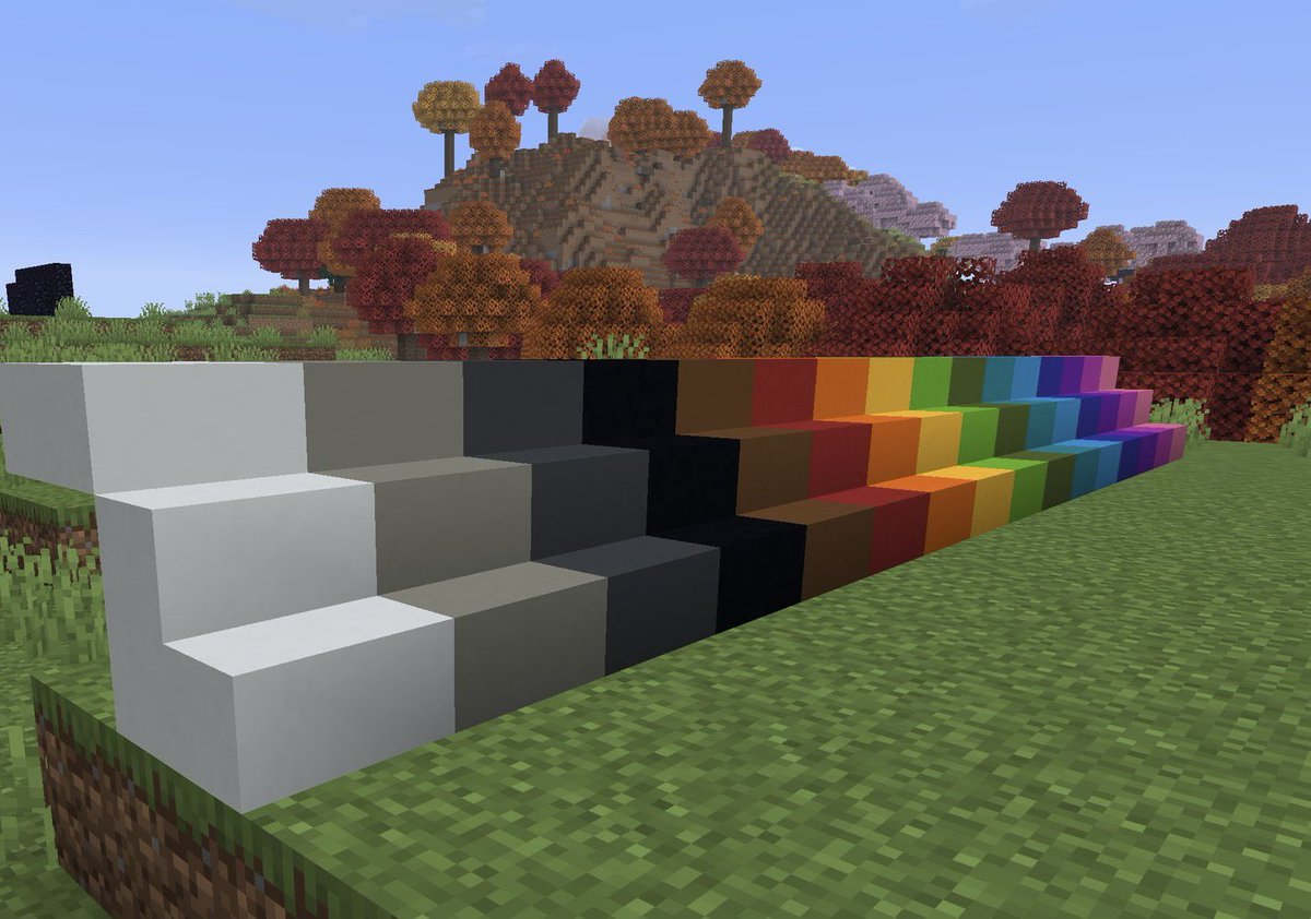 DiscussingFilm's tweet photo. Minecraft is adding color concrete stairs &amp; slabs. https://t.co/FrU3MRUjBe