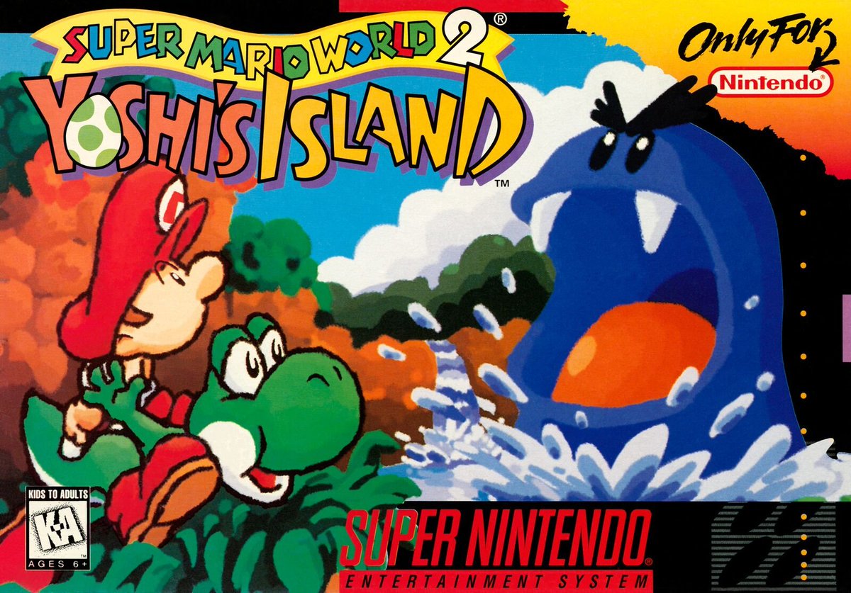 VideoGameHstry's tweet photo. Super Mario World 2: Yoshi's Island was released 31 years ago today https://t.co/dSU5m3Ei8w