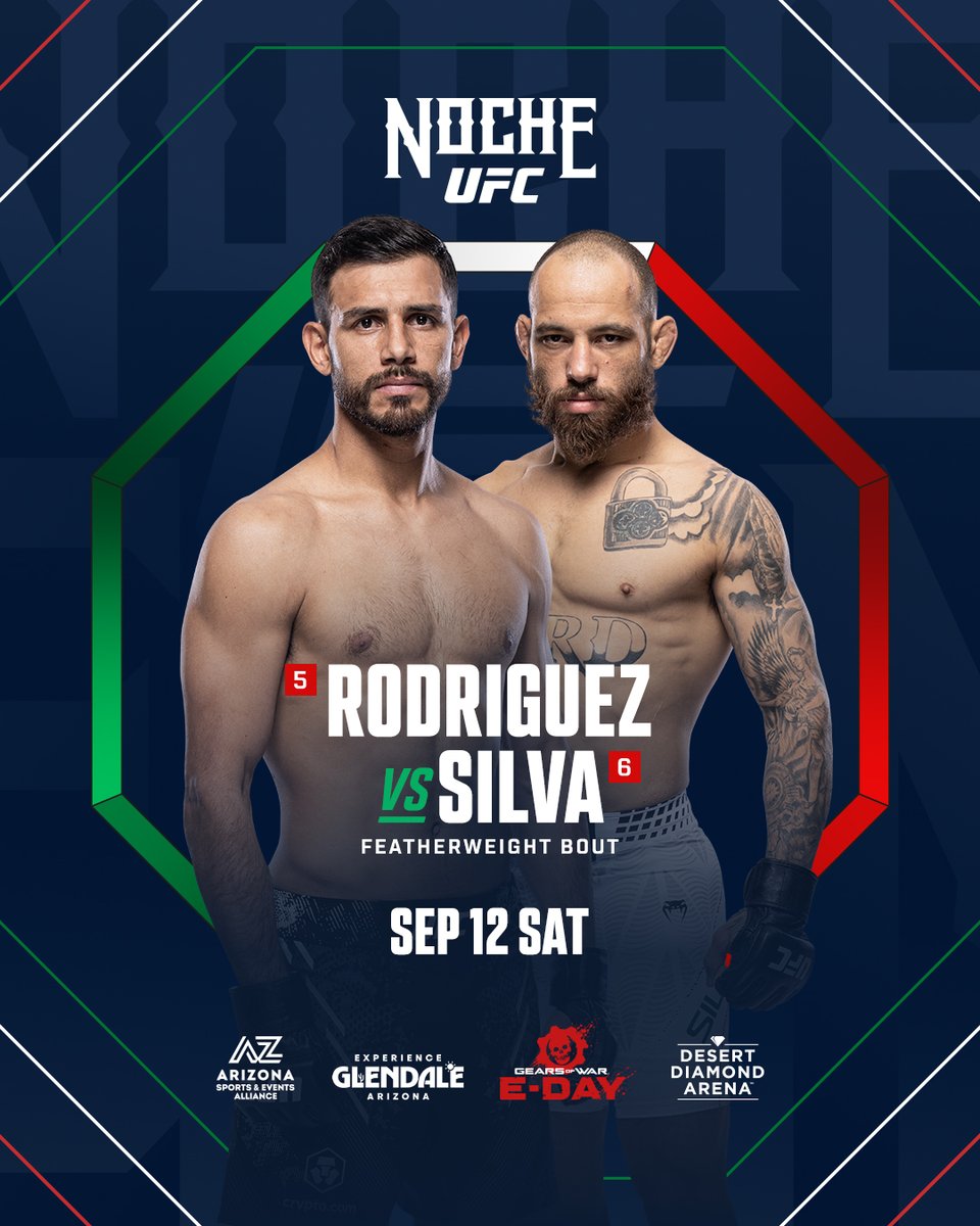 ufc's tweet photo. ¡Vamos! 🇲🇽

@PanteraUFC &amp; @JeanSilvaMMA96 will duel in the desert at #NocheUFC!
 
[ LIVE SEPT 12 on @ParamountPlus ] https://t.co/VUCr9FFa6B
