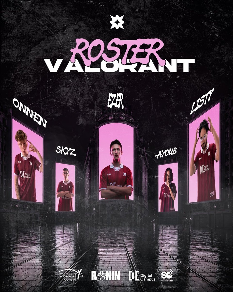 AZ_Rising's tweet photo. Les écrans sont allumés. 
Le reveal peut commencer.  

Voici les cinq joueurs qui défendront nos couleurs cette saison✨

🇧🇪 @OnnenVlr  (IGL)
🇫🇷 @EzerVal 
🇫🇷 @34LisTy 
🇧🇪 @Skyz_Vlr 
🇫🇷 @Ayoub_VLR  

🇫🇷 @BaldMaster_VLR (Manager) https://t.co/nvVMqcXx6k