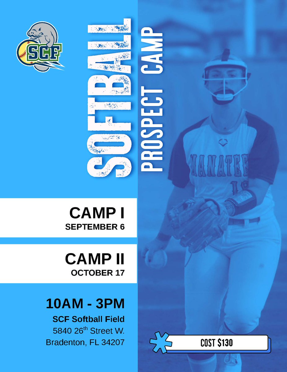 SCFManateesSB's tweet photo. !!ONE MONTH LEFT!! Sign up now to camp with the Manatees. The Manatees had a top 8 finish at the NJCAA World Series last season. #RollTees
https://t.co/UaL28lt3Zf https://t.co/jEv6yq8prd