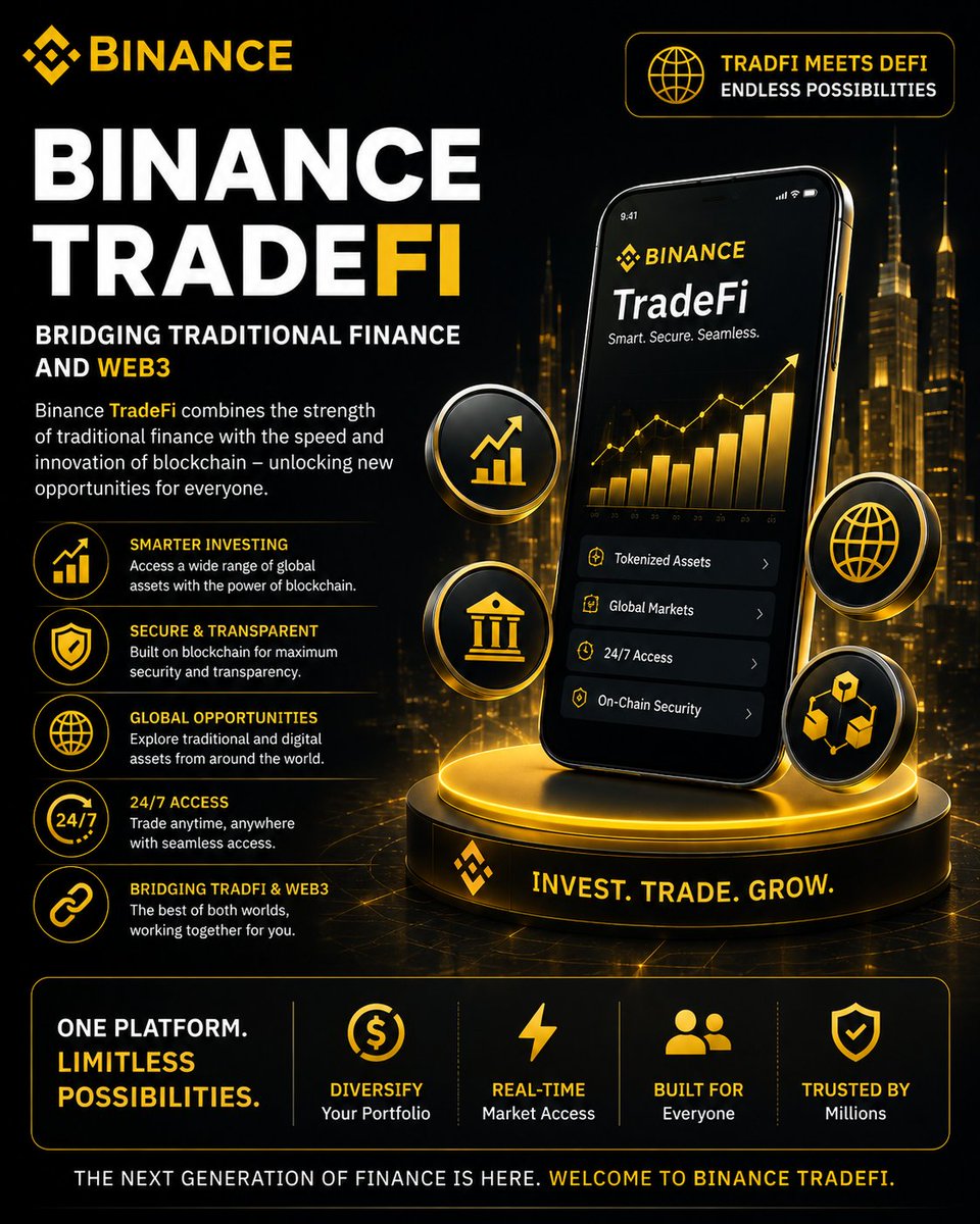 AWAISLAYYAH1's tweet photo. 🚀 The Future of Finance is Here with Binance TradeFi! 🌍

TradeFi combines the strength of traditional finance with the speed and innovation of blockchain. With Binance, users can explore more investment opportunities through a secure and seamless ecosystem.

💡 Why TradeFi?
✅ Smarter investing
✅ Secure & transparent platform
✅ Easy access to financial opportunities
✅ Bridging Traditional Finance & Web3

The future of investing isn't about choosing between TradFi and crypto—it's about bringing both together.

#Binance #TradeFi #Crypto #Web3 #Blockchain #Investing #Finance #BUIDL