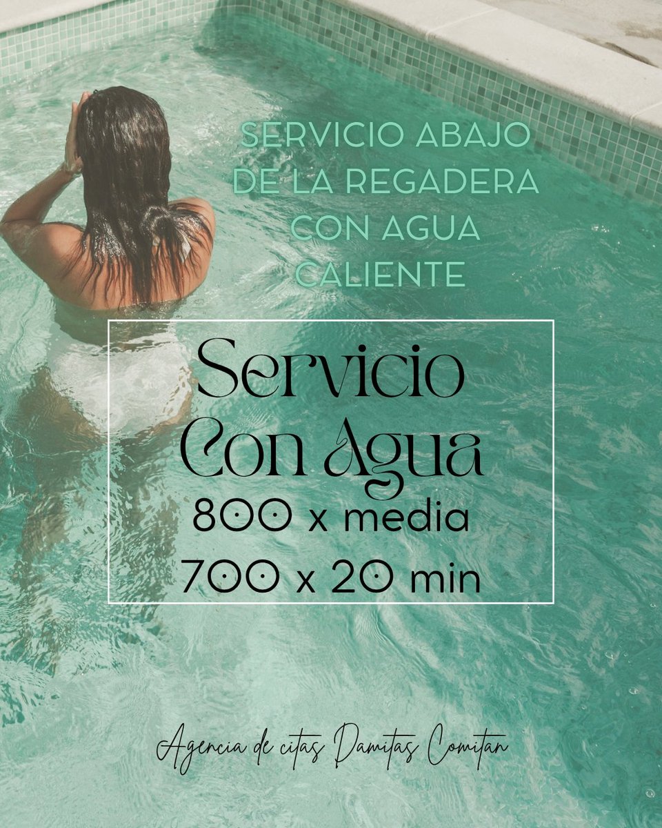 Colegialascomit's tweet photo. 💦 ¡Ya contamos con servicio con agua! 💦
💰 Tarifas: • $800 media hora con agua • $700 media hora sin agua
📅 Agenda con 20 minutos de anticipación.
🎟️ Entrada: $50
📞 Agenda tu cita: 961 186 4440
📲 Pide nuestro catálogo: 963 634 6968
¡Te esperamos! https://t.co/iwkcUHgWRR
