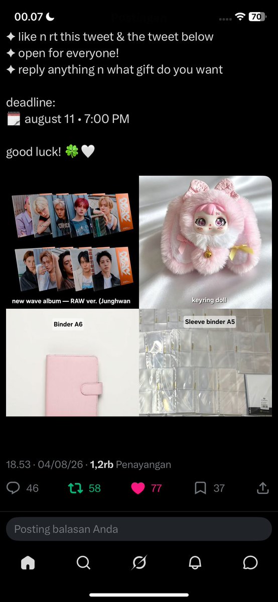 10969gdrgn's tweet photo. @doychuu Halooo lets be moots ka🫶🏻 aku izin ikutan ga nya yaaa.. Aku mau bgt punya binder buat nyimpen pc aku soalnya sekarang masih aku simpan di kotak mainan anakku😬 jd pengen dapat hadiah binder buat pc ku😊 thankyouuu💕 https://t.co/nvFfx9libM