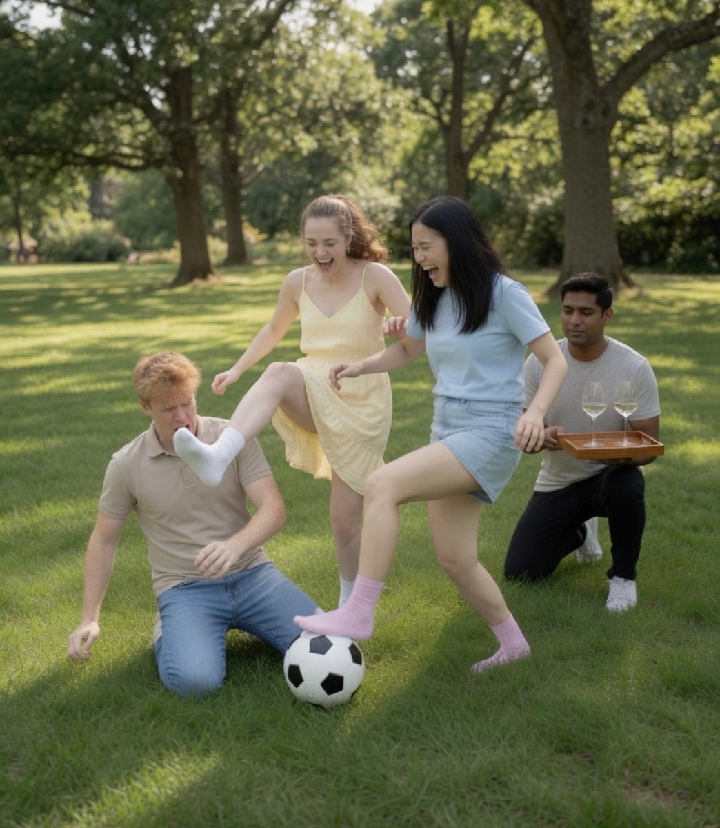 MarkoHein2's tweet photo. interracial couples enjoy their time in the park while playing football and dominating the men by kicking balls to their balls and let them sniff the dirty socks https://t.co/0I0U9tNLbu