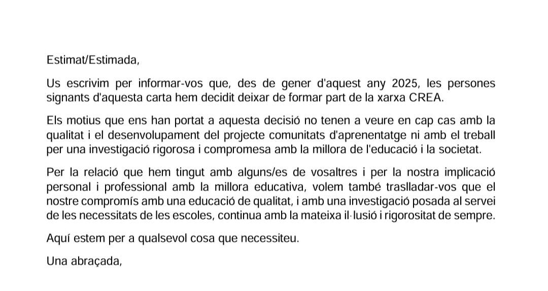 sluque3's tweet photo. @Lijhba Me suena algo esa carta, algunos las recibimos con nombres y apellidos. Creíamos que todos trabajamos para lo mismo, el bien de la educación. Además firmada por personas que habían estado en nuestra CdA https://t.co/lbRnafVKiX