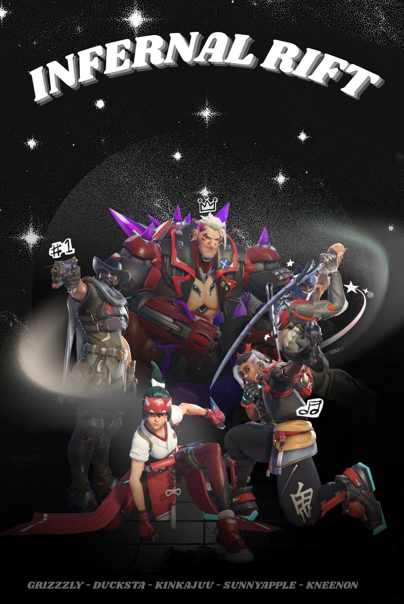 InsideTheR1ft's tweet photo. BREAKING NEWS: Infernal has escaped The Rift ⚠️🔥

Sources are reporting that the enemy backline is in shambles.. 💔

@GrizzzlyOW 
Ducksta
Kinkajuu
Sunnyapple
@kneenon_ow https://t.co/pu2r2AVQnS