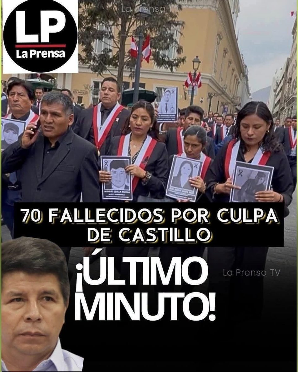 PeruanoSFPeru's tweet photo. Aqui esta el responsables de todas las muertes del estallido social del 2022 y 2023
Es a Pedro Castillo a quien tienen hacer responsable por todo el daño que les causó a sus familias y no al estado! 
LA VERDAD SIEMPRE POR DELANTE !!! https://t.co/mRlNEHUjfx