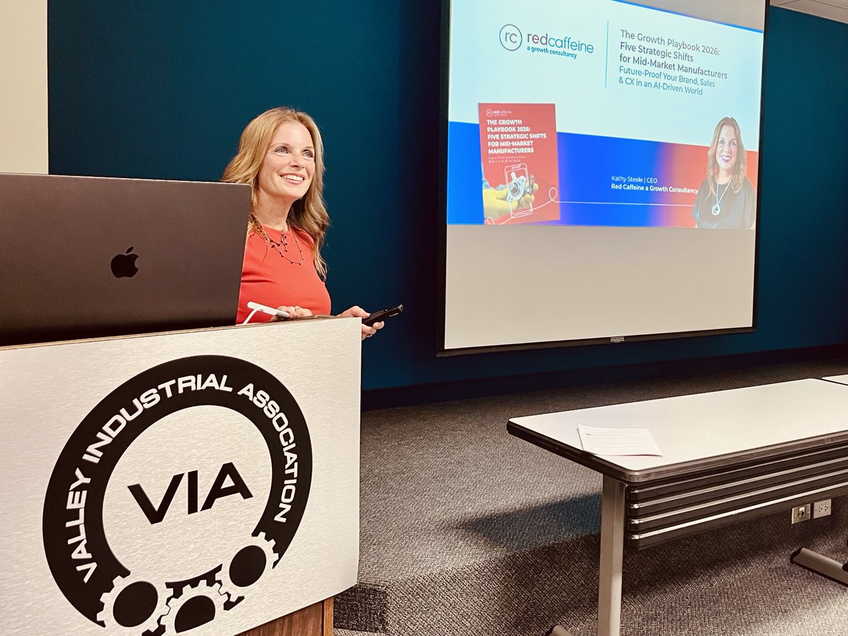 VIA_Makers's tweet photo. Thank you to @RedCaffeineInc for speaking at last week's Sales and Marketing Lunch &amp; Learn!

We discussed how manufacturers can stay competitive by embracing changing buyer expectations, strengthening collaboration across their organizations &amp; using technology more effectively. https://t.co/ZnRuICzIIX