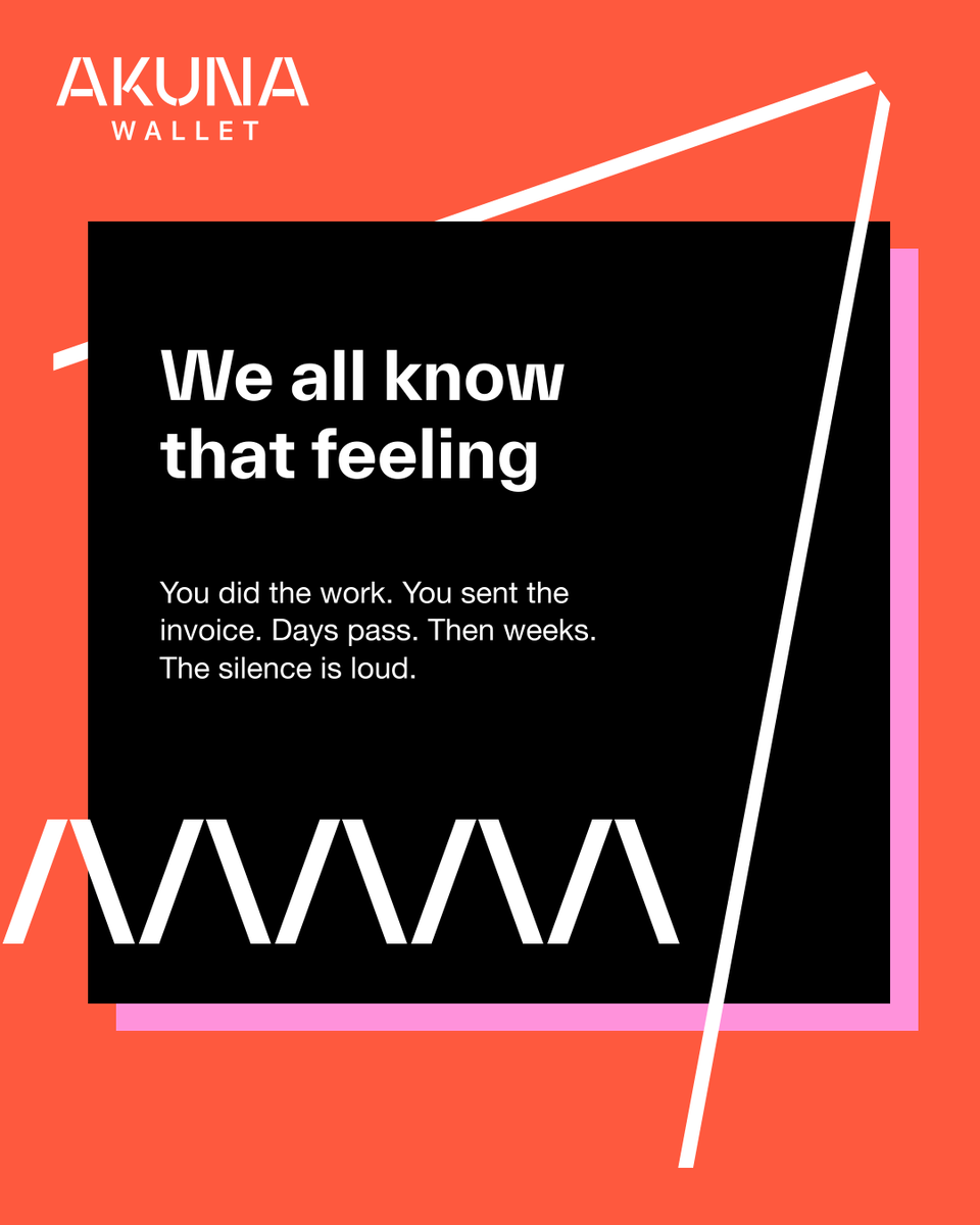 akunawallet's tweet photo. Late payments are a creator problem with a creative solution. 

If your clients are paying internationally, make sure the infrastructure isn't working against you. Link in bio. https://t.co/euQCypm7eI