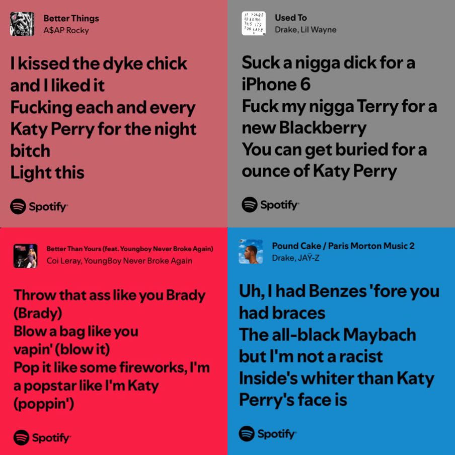 laurenbell432's tweet photo. Category is songs that referenced KATY PERRY https://t.co/8XWqVmbZsZ