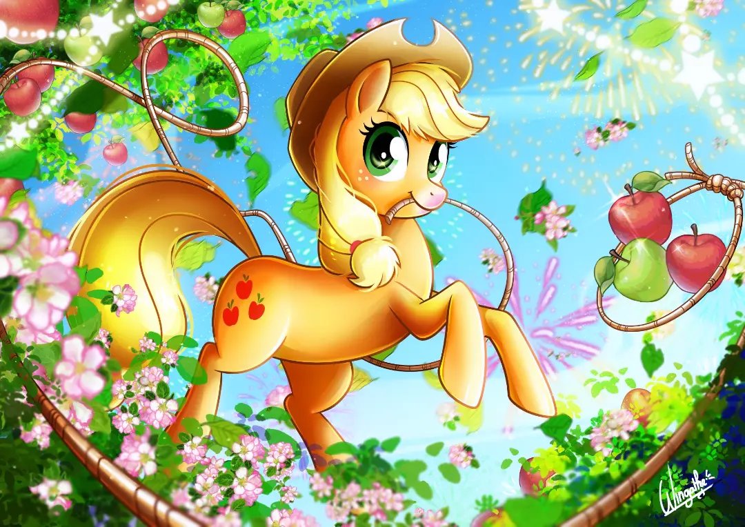 rosewingathe's tweet photo. And Apple Jack fanart 🍎 
I hope you like this one :)
#fanart #mylittlepomy #illustration #artistsupport #digitalartㅤㅤㅤㅤ https://t.co/blVu2Tkpx7