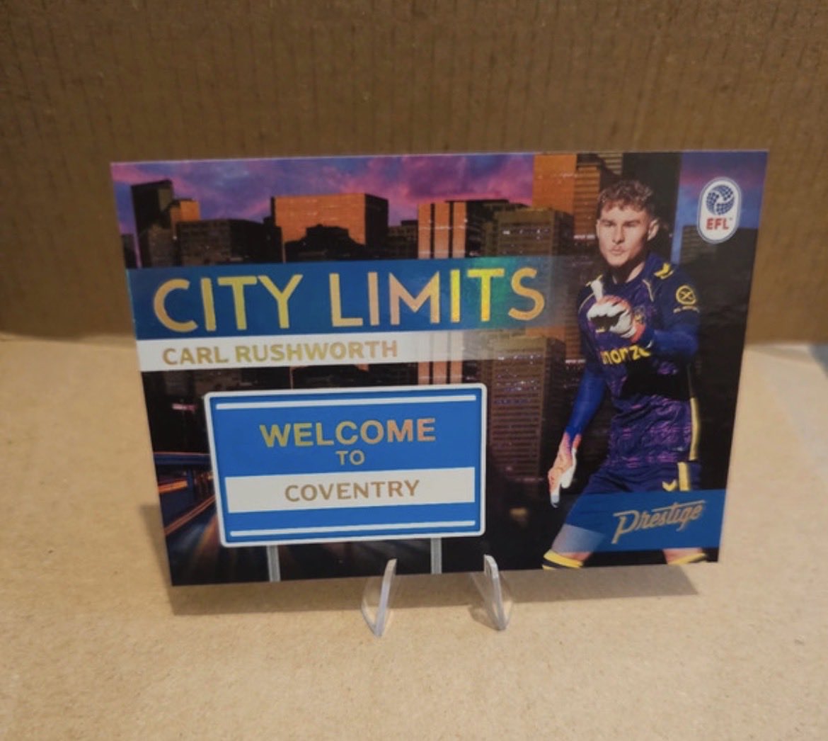 cmichael94's tweet photo. Welcome to Coventry Carl Rushworth #PUSB

Panini City Limits Case Hit Trading Card. 

Offers accepted https://t.co/6mQ08q7AHP