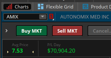 PlayBookTrades's tweet photo. Yesterday, I told you guys to like my post yesterday to MANIFEST a runner right?

Just dropped a 330% play for all of you here on $AMIX. 🔥

Hope you banked, y'all asked for it. 💰 https://t.co/6bnRj4iqlL