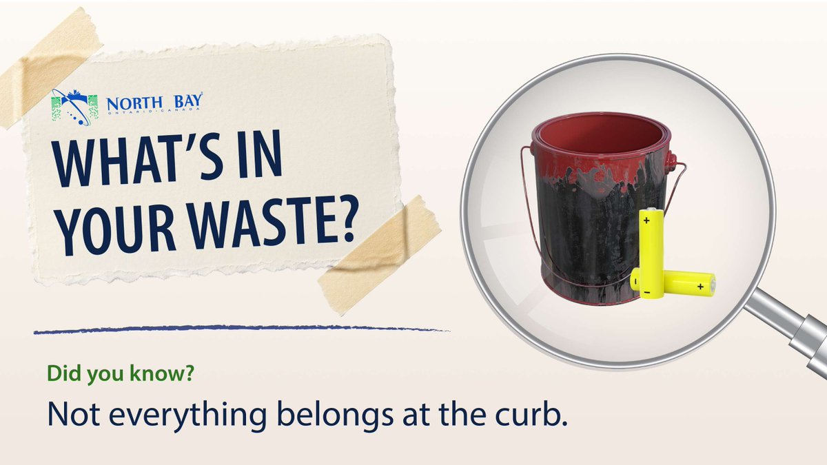 cityofnorthbay's tweet photo. The City's Waste Diversion Facility accepts a variety of materials to keep them out of the landfill, including household hazardous waste, electronics, scrap metal, recycling flow, and leaf and yard waste. 

Learn more about what goes where:  https://t.co/aRzsC0pIUG https://t.co/5pYllzLCUY