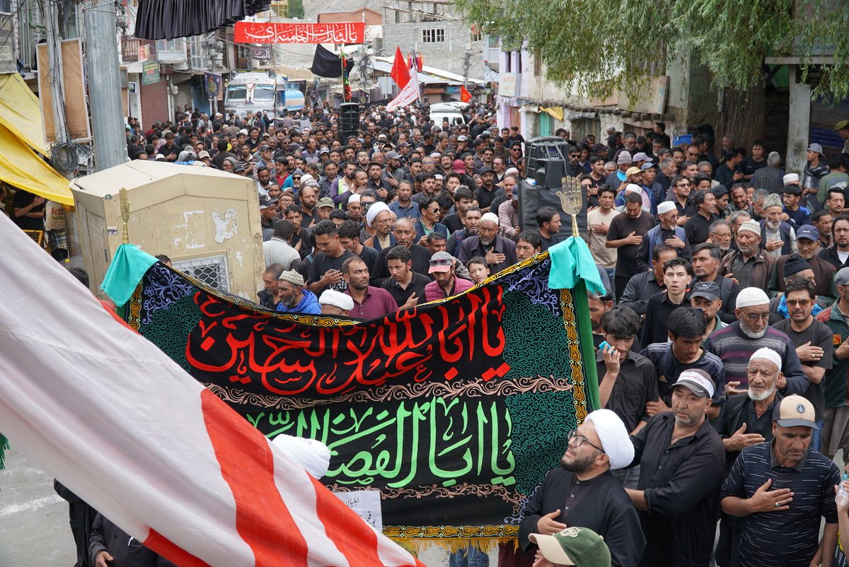 hali_altaf45174's tweet photo. As millions across the world commemorate the Arbaeen of Imam Hussain (A.S.), I extend my heartfelt salutations to all the mourners participating in the solemn procession in Kargil. The everlasting message of Karbala—truth, justice, sacrifice, and steadfastness in the face of oppression—continues to illuminate the path of humanity.
May Almighty Allah, through the blessings of Imam Hussain (A.S.) and the martyrs of Karbala, protect the people of Kargil from all hardships and natural calamities. In the aftermath of the recent flash floods, I pray for the safety, resilience, and well-being of every family, and for peace, unity, and prosperity across our district.@drajaffer @airnewskargil @LAHDC_Kgl
@JUIAK_Ladakh @DailyIranNews

#Arbaeen #ImamHussain #Kargil #Ladakh