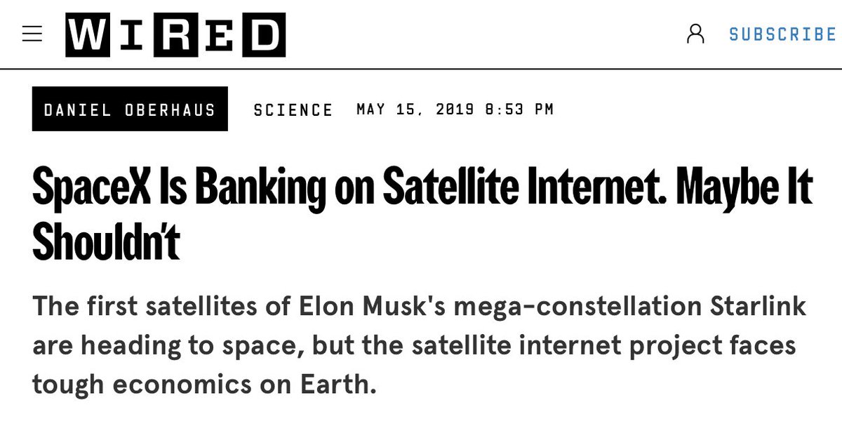 dwr's tweet photo. Wired on Starlink on 2019

Hughes filed for bankruptcy this week. https://t.co/qv938uqw95