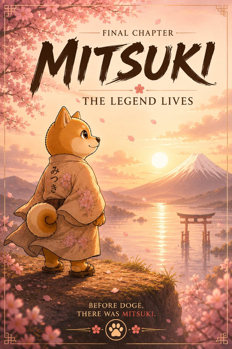 HustlehrdTegan's tweet photo. FINAL CHAPTER 🦊✨

The story ends here…

But legends never truly do.

Thank you to everyone who read, shared, and believed in Mitsuki.

Join the Mitsuki Community.

Keep the story alive.

$MITSUKI 🦊🔥 https://t.co/AmjUUNCRAm